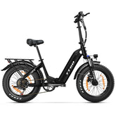 TTGO F6 Electric Bike 250W Motor 36V25AH Battery 20 Inch Tires Hydraulic Disc Brakes – Black